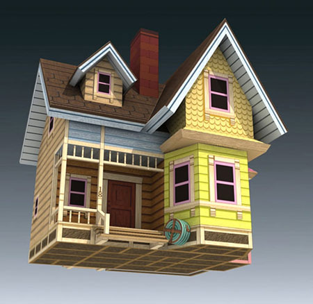 pixar up house. Flying House UP Movie paper