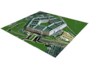 Papercraft building 3D imprimible y armable del edificio del Pentágono en Estados Unidos. Manualidades a Raudales.